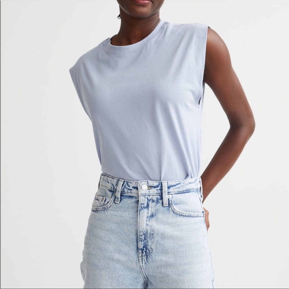H&M Light Blue Sleeveless Shirt